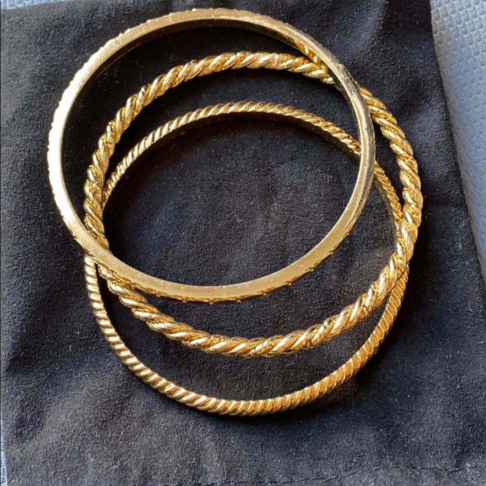 JCrew gold bangles